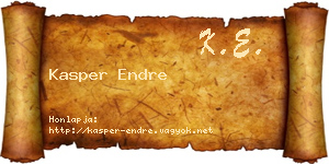 Kasper Endre névjegykártya