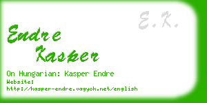 endre kasper business card